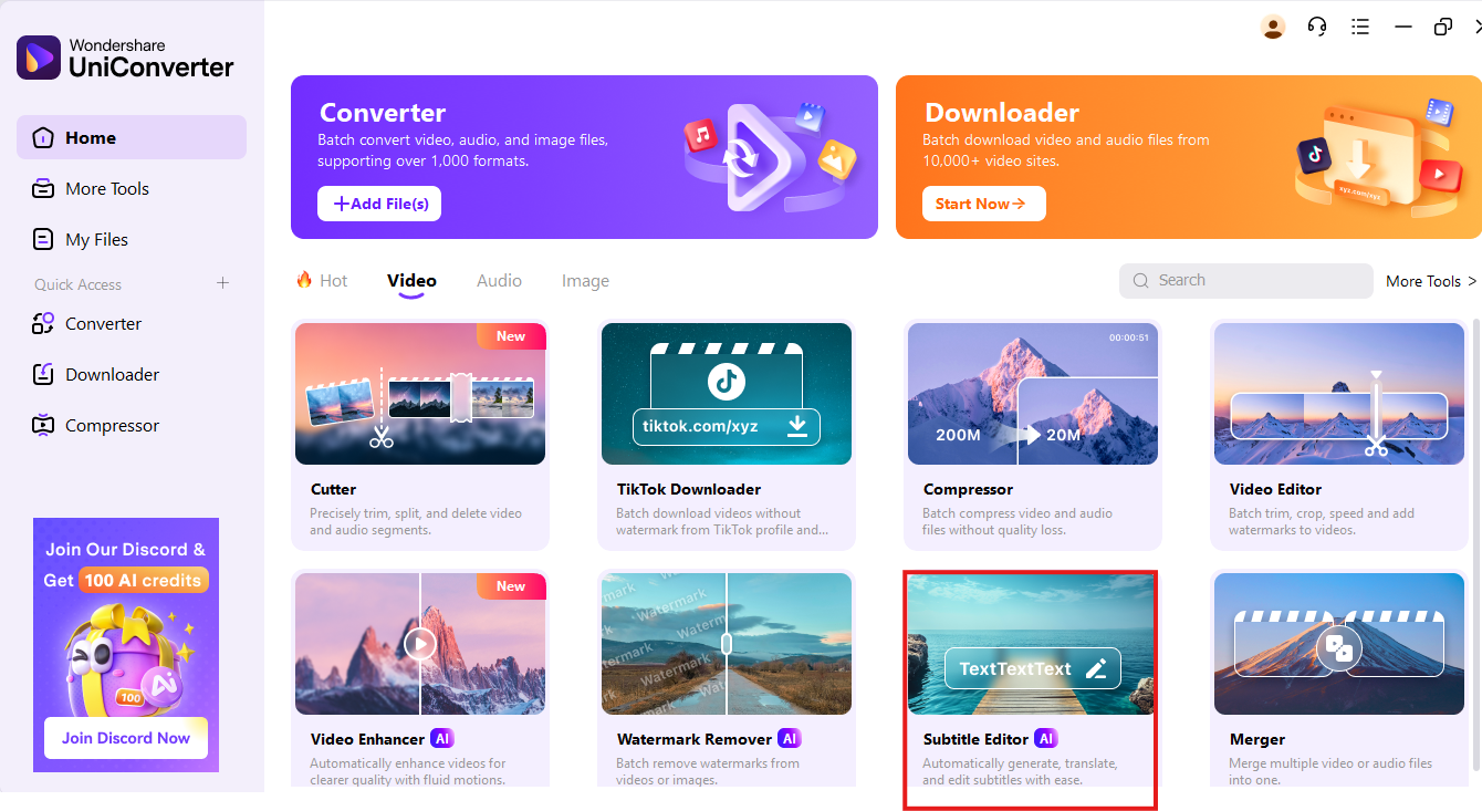 navigate to the ai subtitle editor